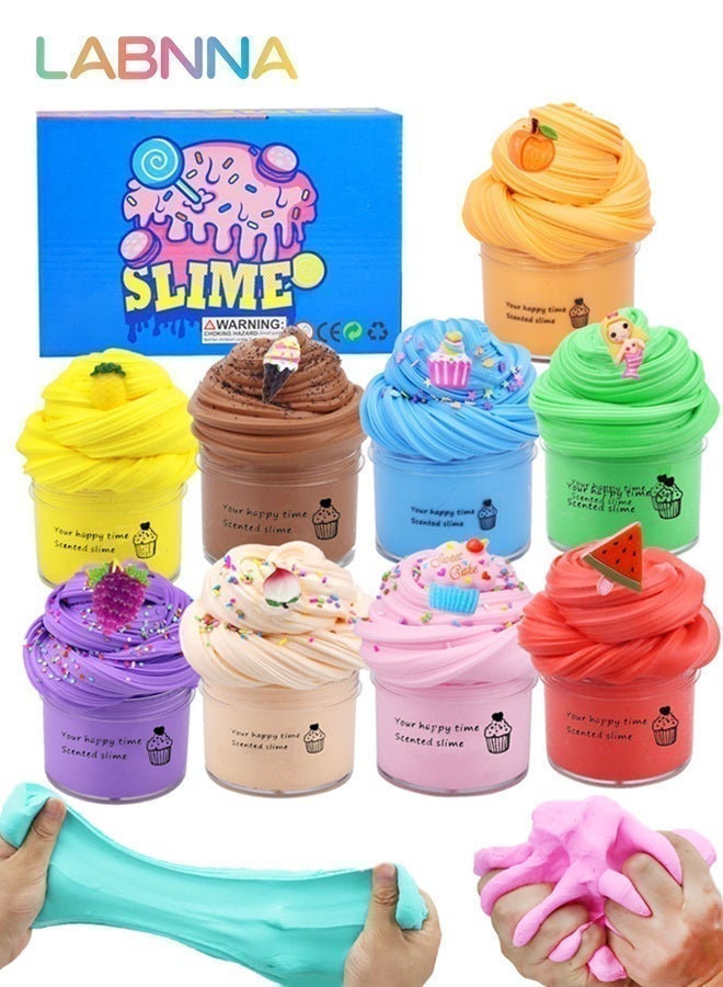 LABNNA 9 Pack 70ml Butter Slime Kit for Girls,Super Soft and Non-Sticky Toy,DIY Educational Slime Toys for Kids,Party Favor Birthday Gift for Kids Girls & Boys - Image 1